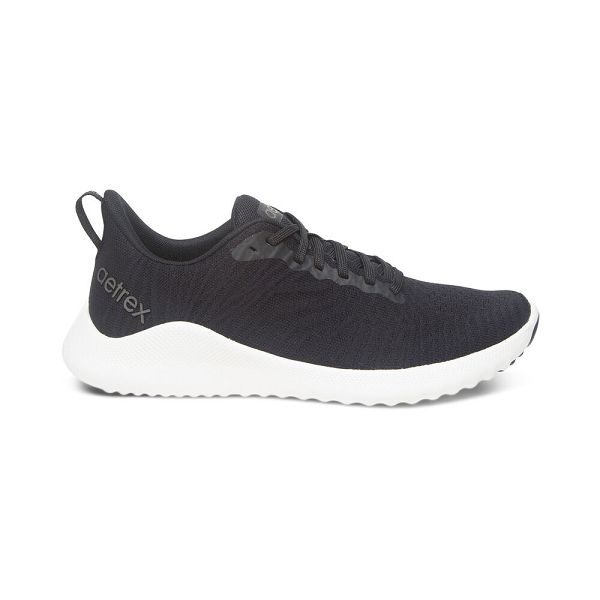 Aetrex Women's Emery Arch Support Sneakers - Black | USA KW1M4CG